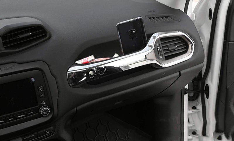 YOCTM GrabTray Interior Storage Compatible with Jeep Renegade 2015-2025 Co-pilot Grab Bar Storage Tray Organizer Box Phone Holder Accessories with Rubber Pad - Image 3